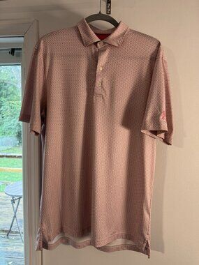 Johnnie-O Golf Polo Men's M Red Pattern